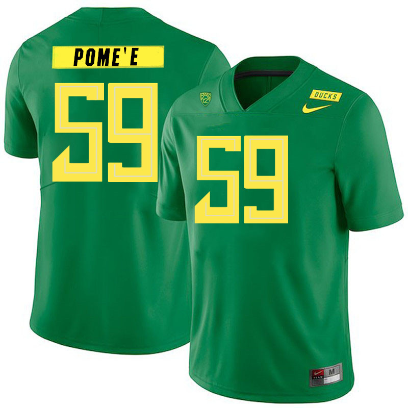Men #59 Tevita Pome'e Oregon Ducks College Football Jerseys Stitched Sale-Green